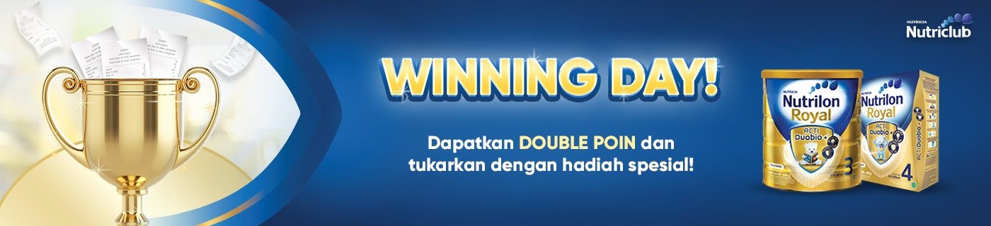 Nutriclub Winning Day Program 2023 –  Program Bonus Double Poin setiap akhir bulan & awal bulan