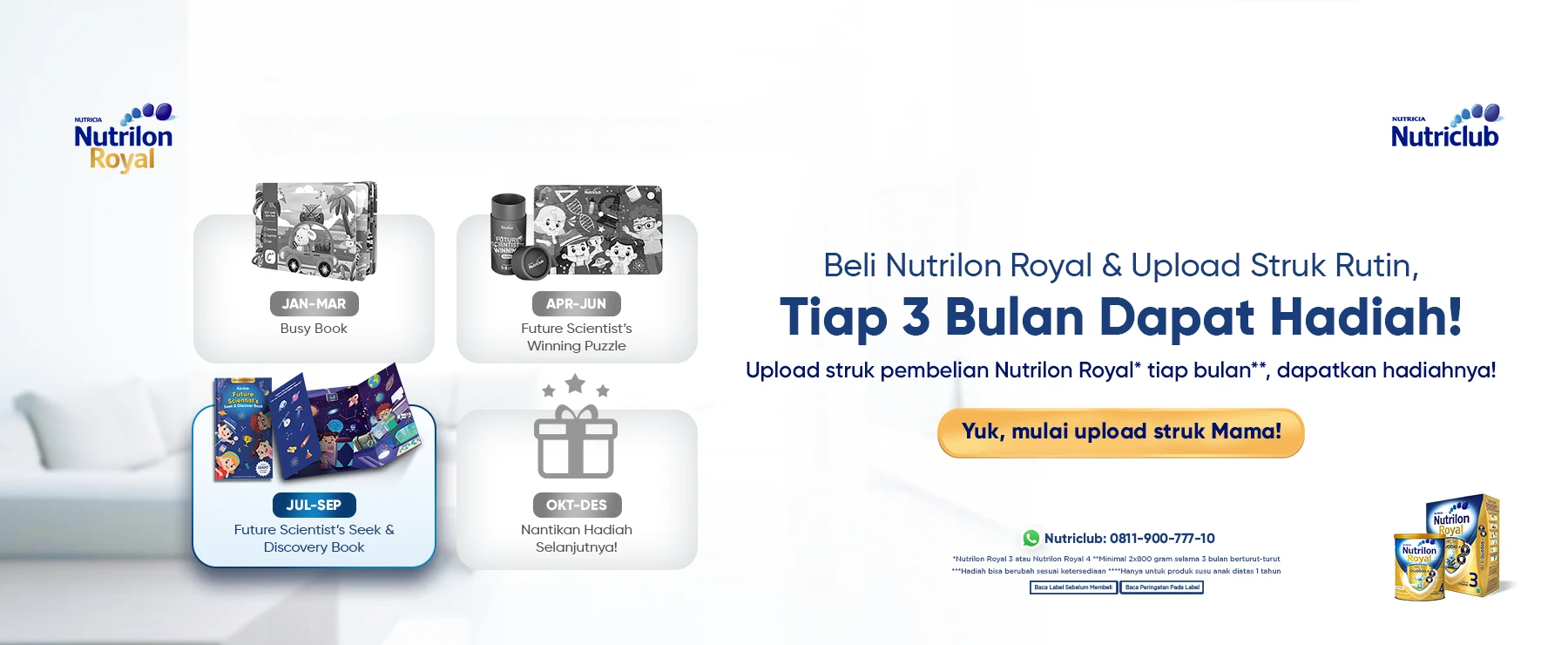 Banner Artikel Syarat dan Ketentuan Hadiah Upload Struk Bulan Ketiga Nutriclub Juli-September 2025