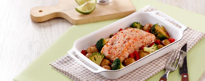 Salmon Panggang Brokoli 