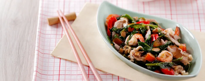 Cah Kangkung Sukiyaki