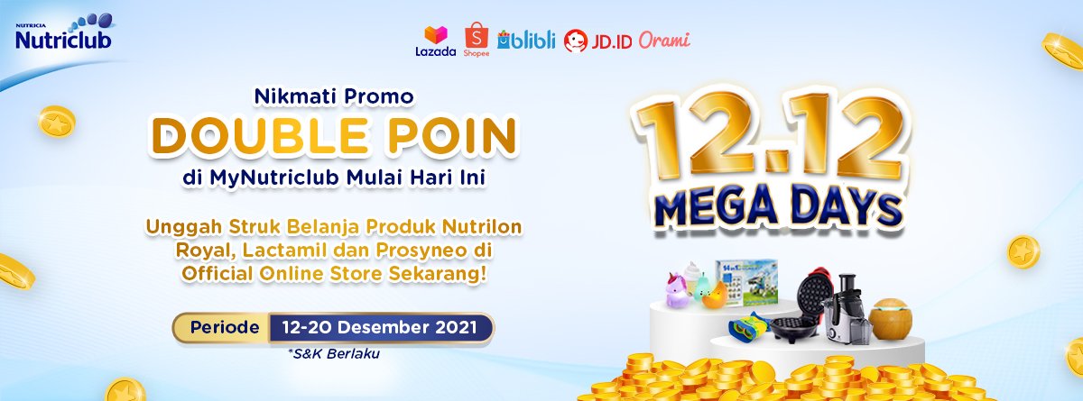 Promo 12.12 Mega Days Double Poin